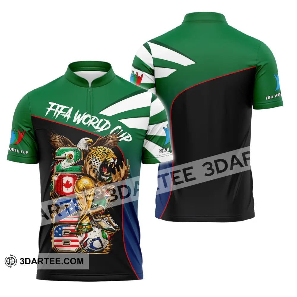 Unisex Shirt - Custom World Cup 2026 Shirt - Zipper Polo Shirt / S - T-shirt
