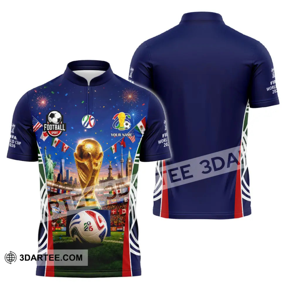 Unisex Shirt - Custom World Cup 2026 Shirt - Zipper Polo Shirt / S - T-shirt