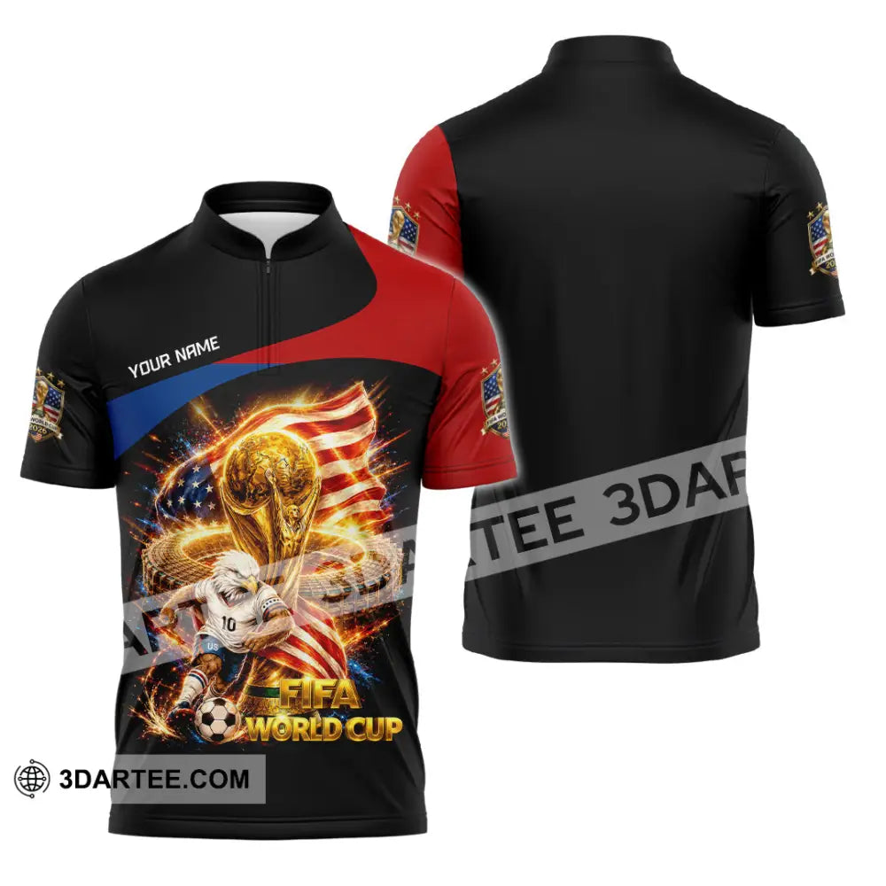 Unisex Shirt - Custom World Cup 2026 Shirt - Zipper Polo Shirt / S - T-shirt