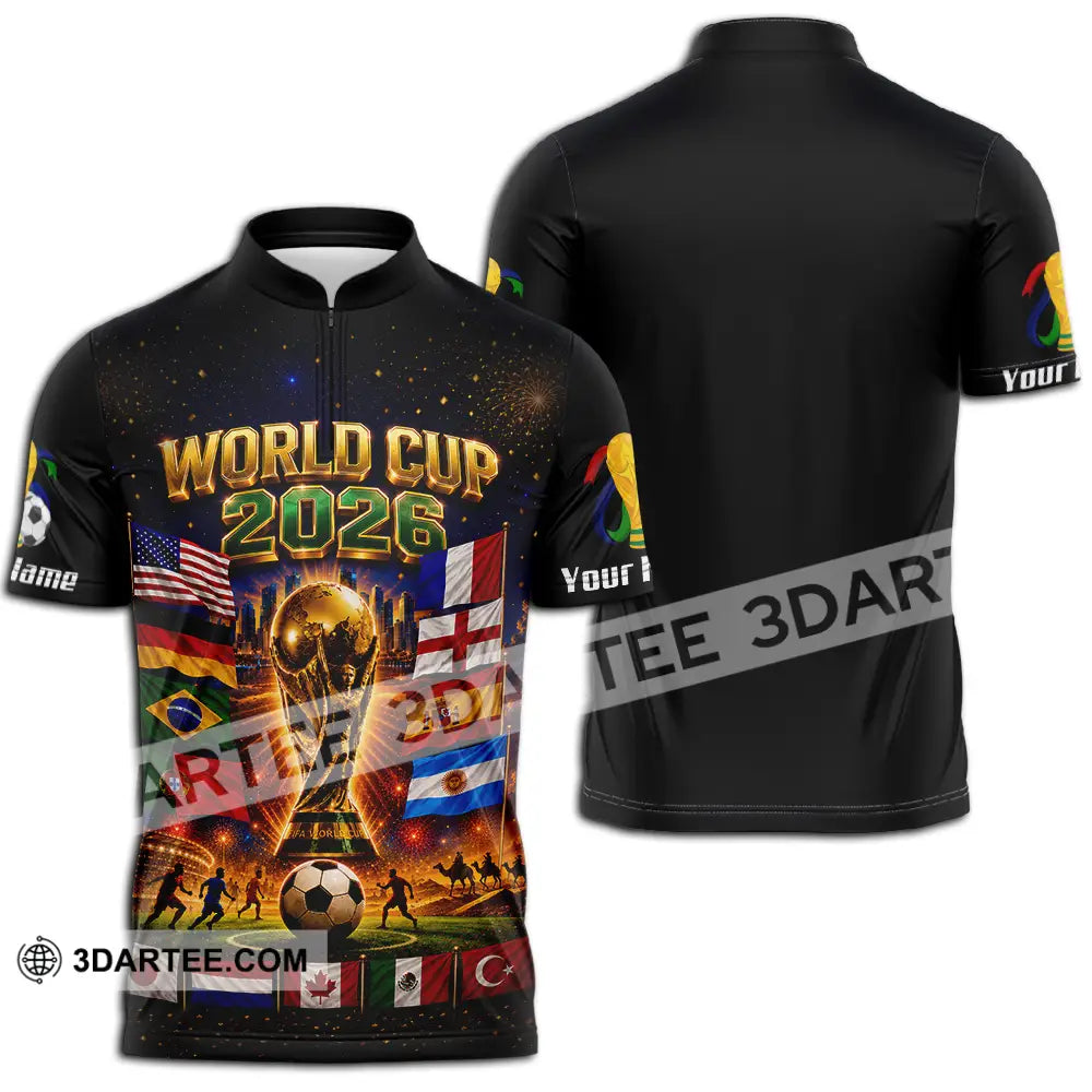 Unisex Shirt - Custom World Cup 2026 Shirt - Zipper Polo Shirt / S - T-shirt