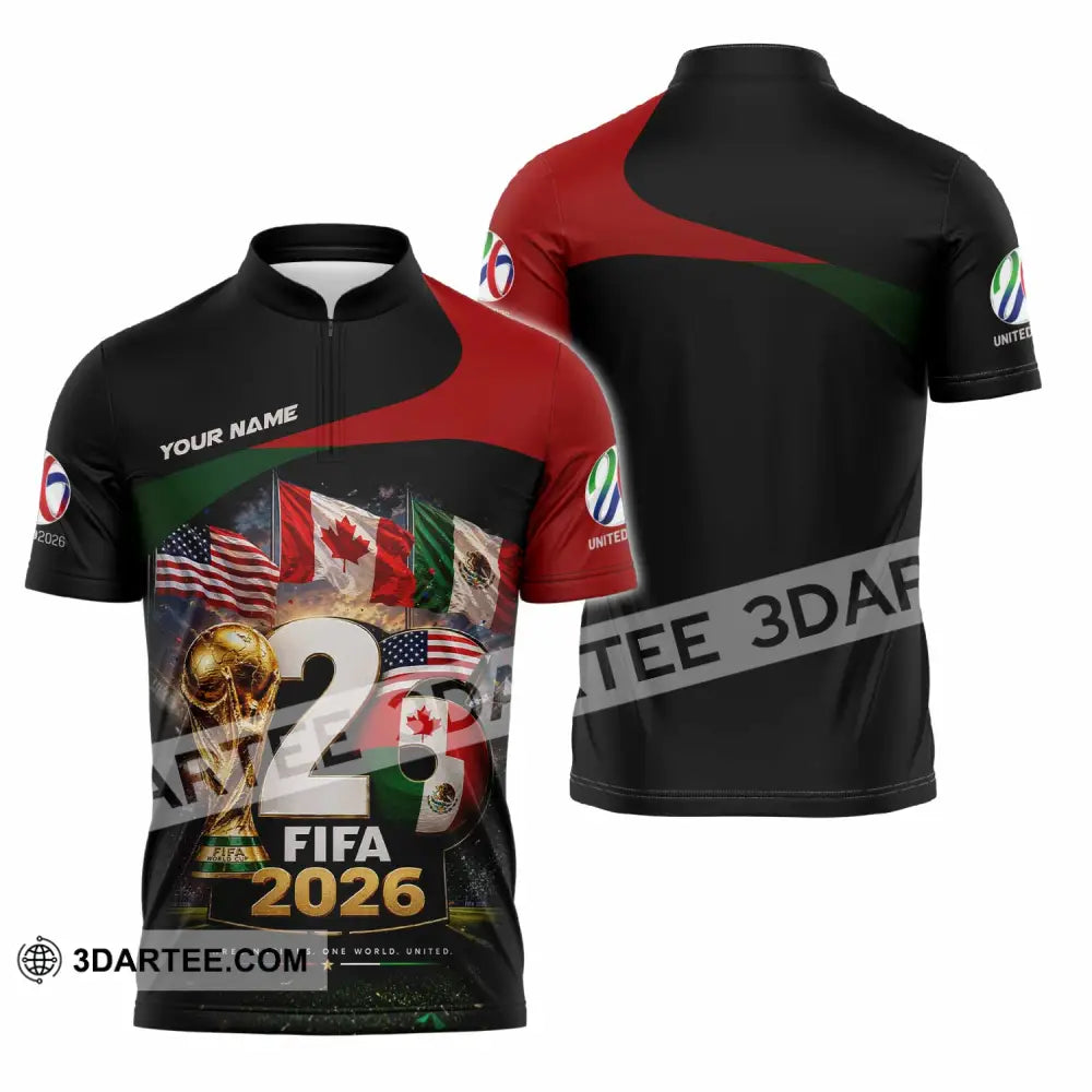 Unisex Shirt - Custom World Cup 2026 Shirt - Zipper Polo Shirt / S - T-shirt