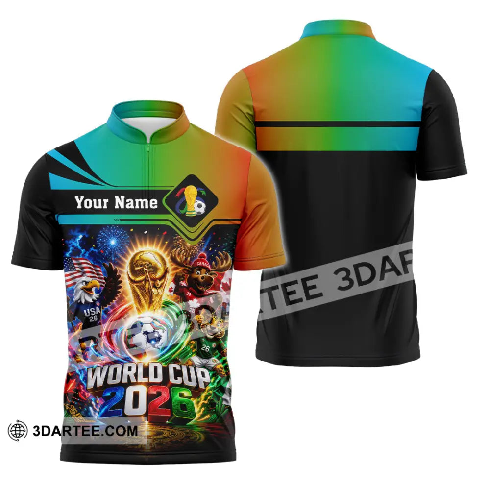 Unisex Shirt - Custom World Cup 2026 Shirt - Zipper Polo Shirt / S - T-shirt