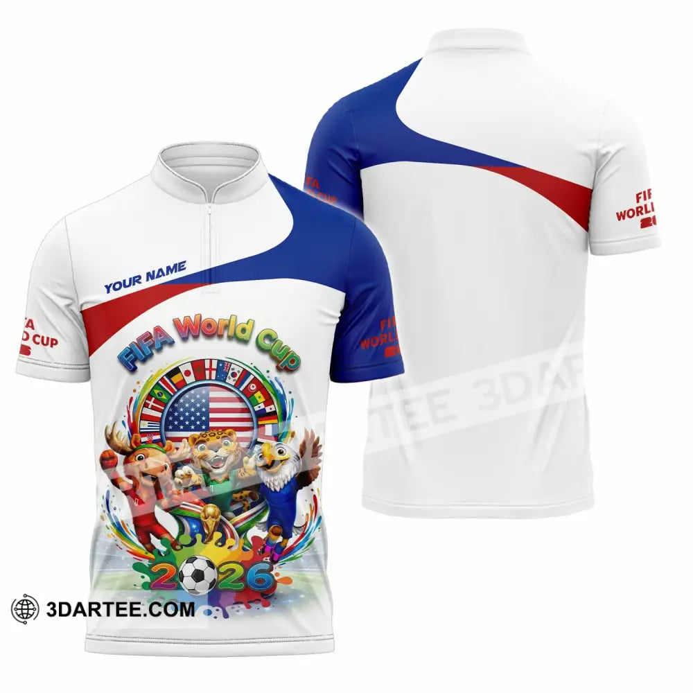 Unisex Shirt - Custom Fifa World Cup 2026 Shirt - Zipper Polo Shirt / S - T-shirt