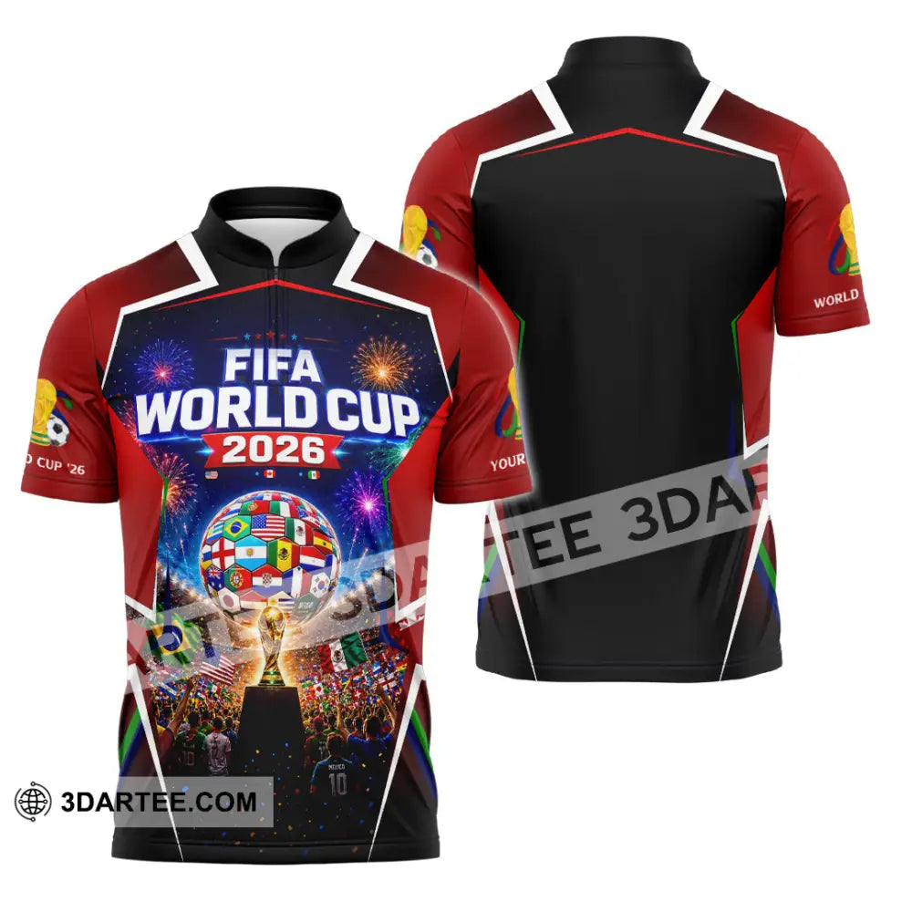 Unisex Shirt - Custom World Cup 2026 Shirt - Zipper Polo Shirt / S - T-shirt