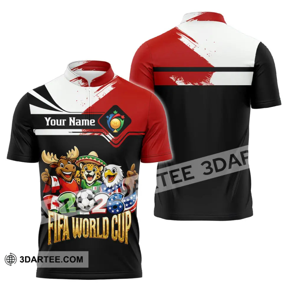 Unisex Shirt - Custom World Cup 2026 Shirt - Zipper Polo Shirt / S - T-shirt