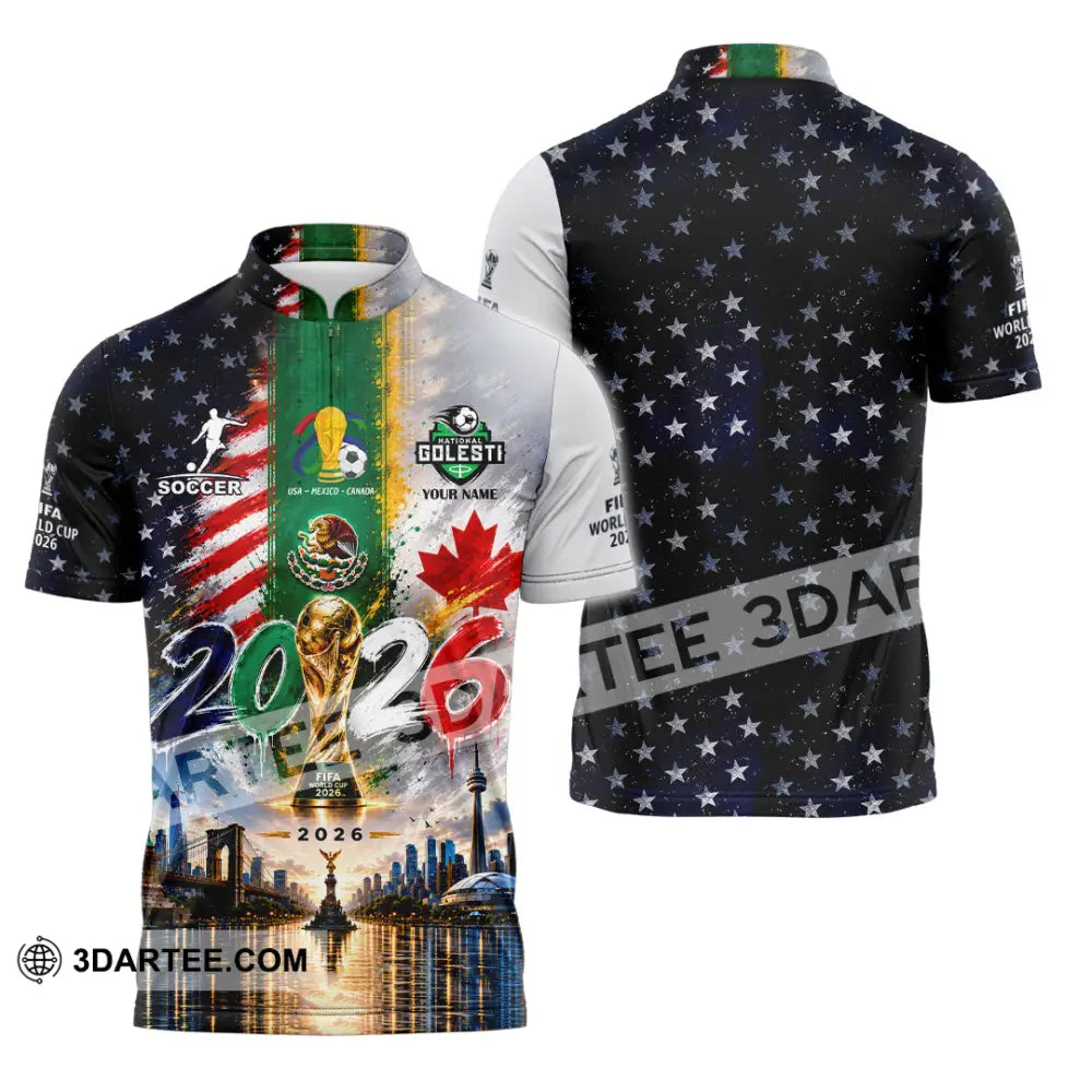 Unisex Shirt - Custom World Cup 2026 Shirt - Zipper Polo Shirt / S - T-shirt