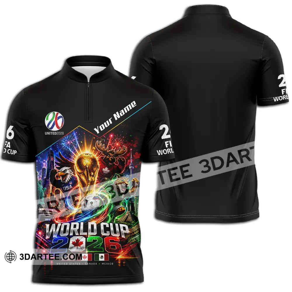 Unisex Shirt - Custom World Cup 2026 Shirt - Zipper Polo Shirt / S - T-shirt