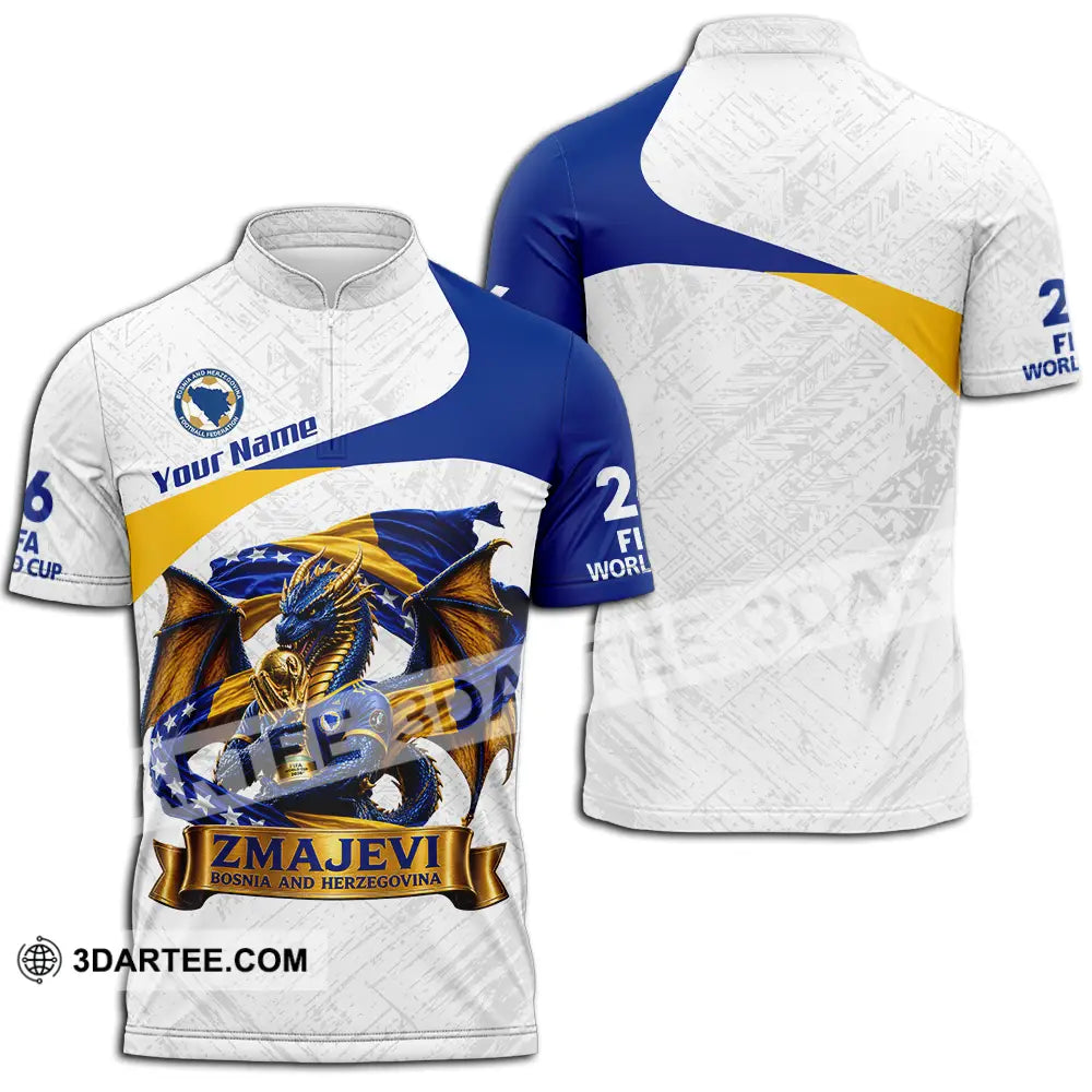Unisex Shirt - Custom Zmajevi World Cup 2026 3D Shirt - Zipper Polo Shirt / S - T-shirt