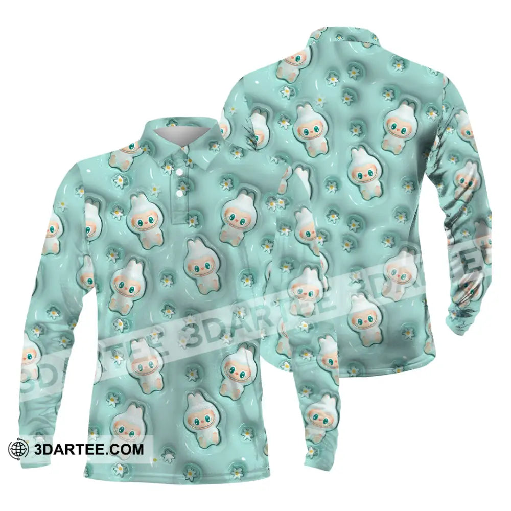 Unisex Shirt - Cute Labubu The Monsters Shirt Multiple Graphic Cute Collectible Gift Long Sleeve Polo / S T-shirt