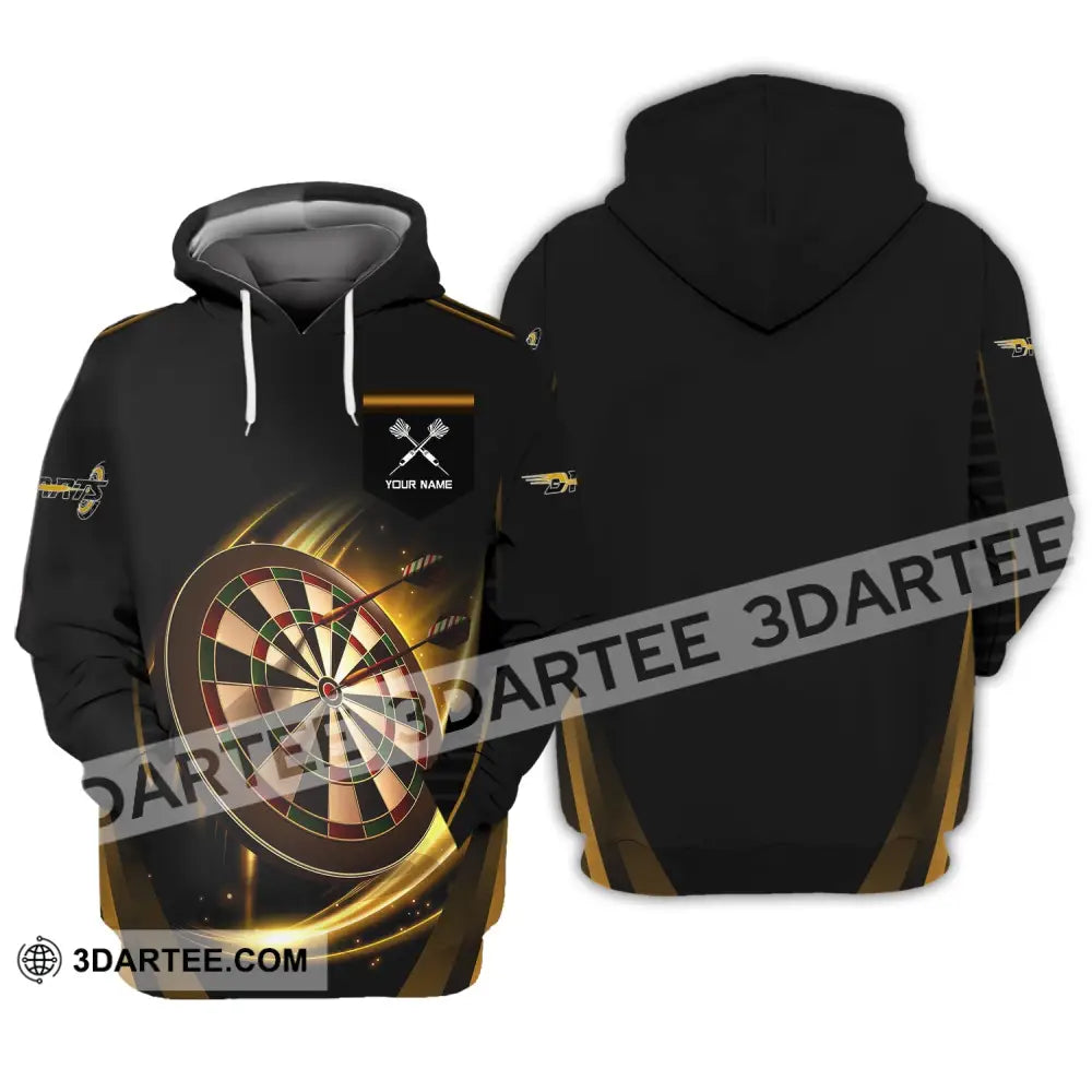 Unisex Shirt Darts T-Shirt Golden Dart Lover Gift Gamer Hoodie / S