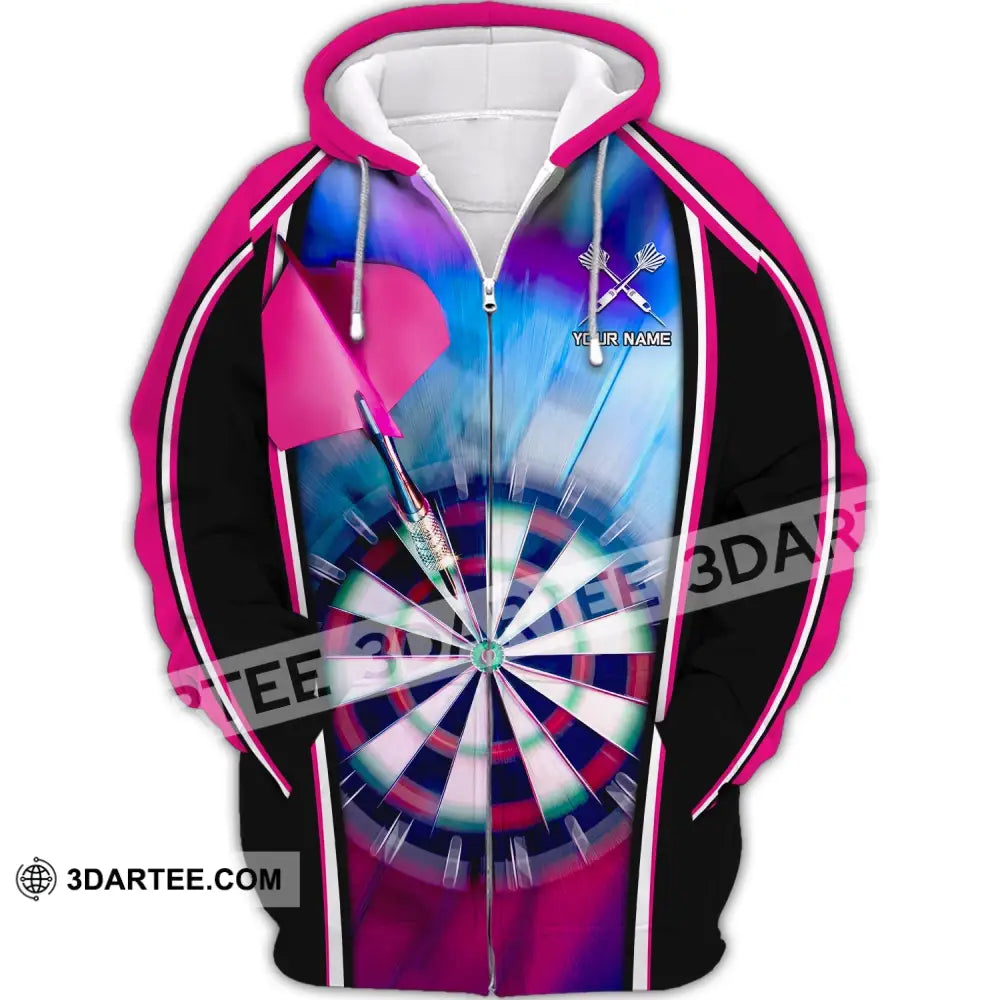 Unisex Shirt Darts T-Shirt Lover Gift Gamer Zipper Hoodie / S