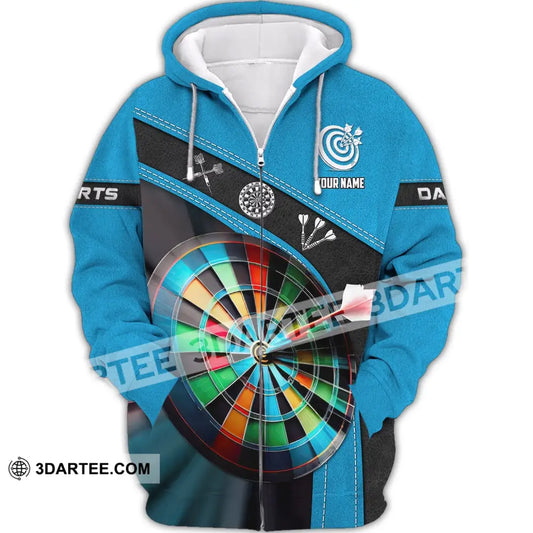 Unisex Shirt Darts T-Shirt Lover Gift Gamer Zipper Hoodie / S