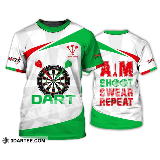 Unisex Shirt Darts T-Shirt Shoot Swear Repeat Lover Gift Gamer / S