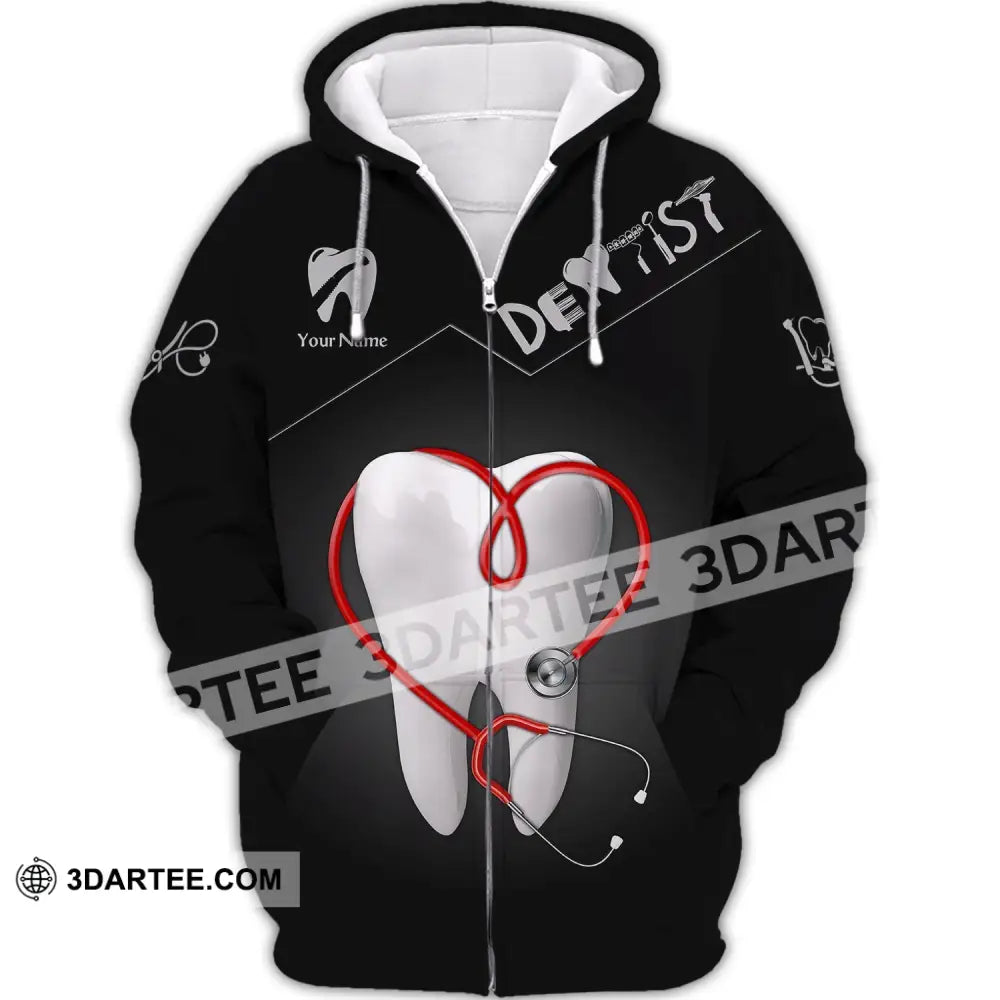 Unisex Shirt Dental Dentist Hoodie Sweater Gift For Zipper / S T-Shirt