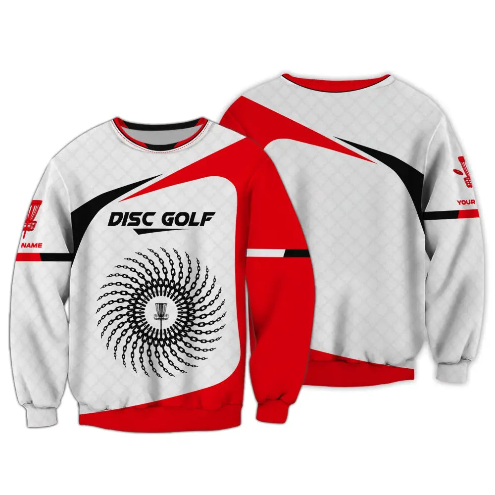 Unisex Shirt Disc Golf Custom Name Polo Gift For Player Tee Long Sleeve / S T-Shirt
