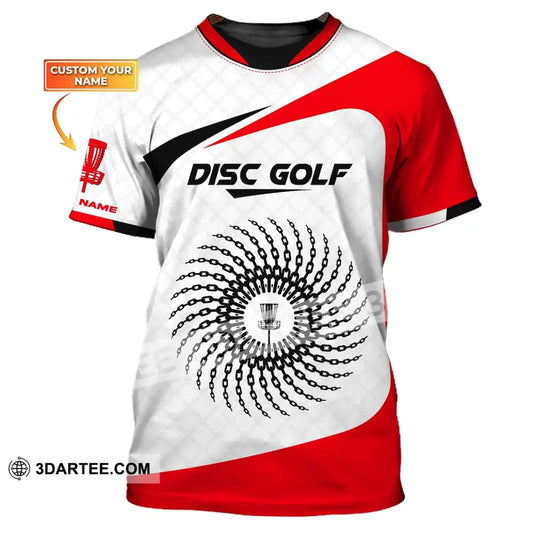 Unisex Shirt Disc Golf Custom Name Polo Gift For Player Tee T-Shirt / S