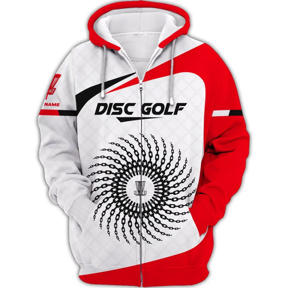 Unisex Shirt Disc Golf Custom Name Polo Gift For Player Tee Zipper Hoodie / S T-Shirt