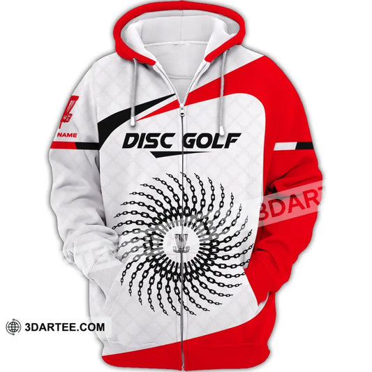 Unisex Shirt Disc Golf Custom Name Polo Gift For Player Tee Zipper Hoodie / S T-Shirt