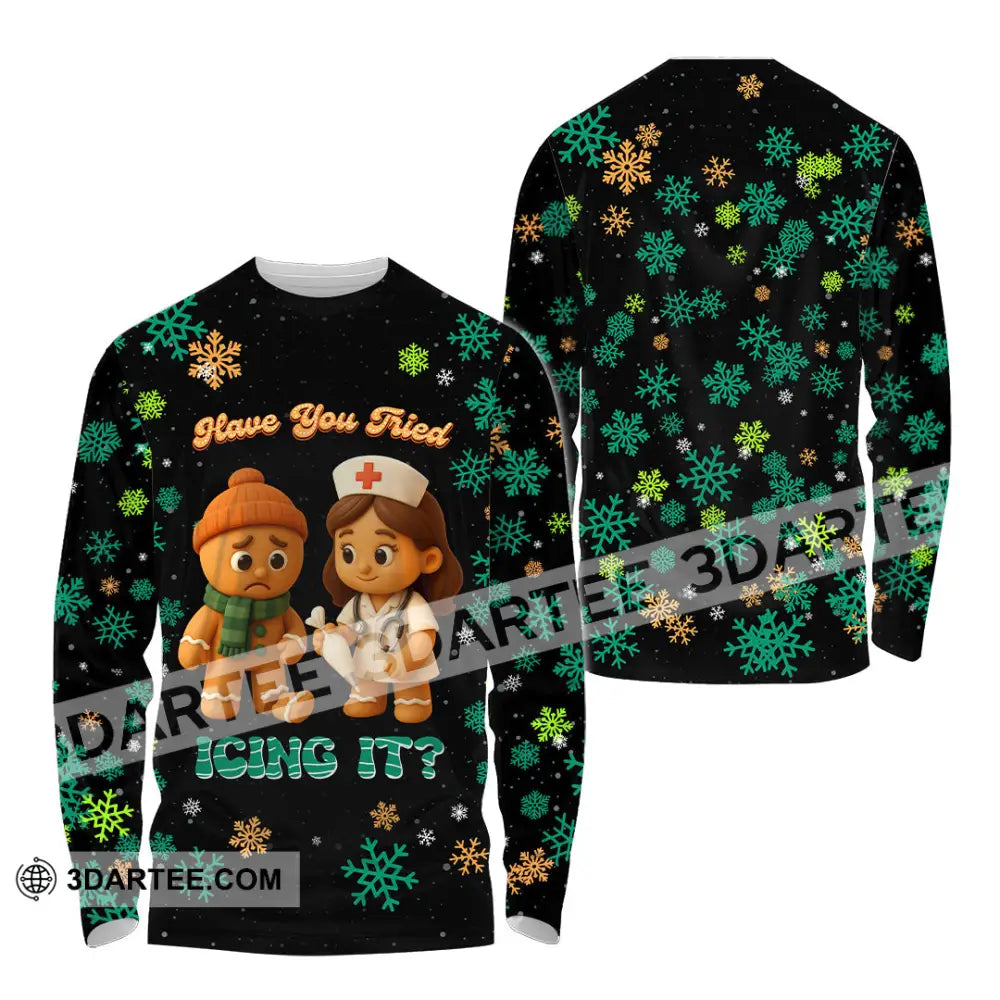 Unisex Shirt - Have You Tried Icing It Christmas Shirt Long Sleeve Shirt / S T-shirt