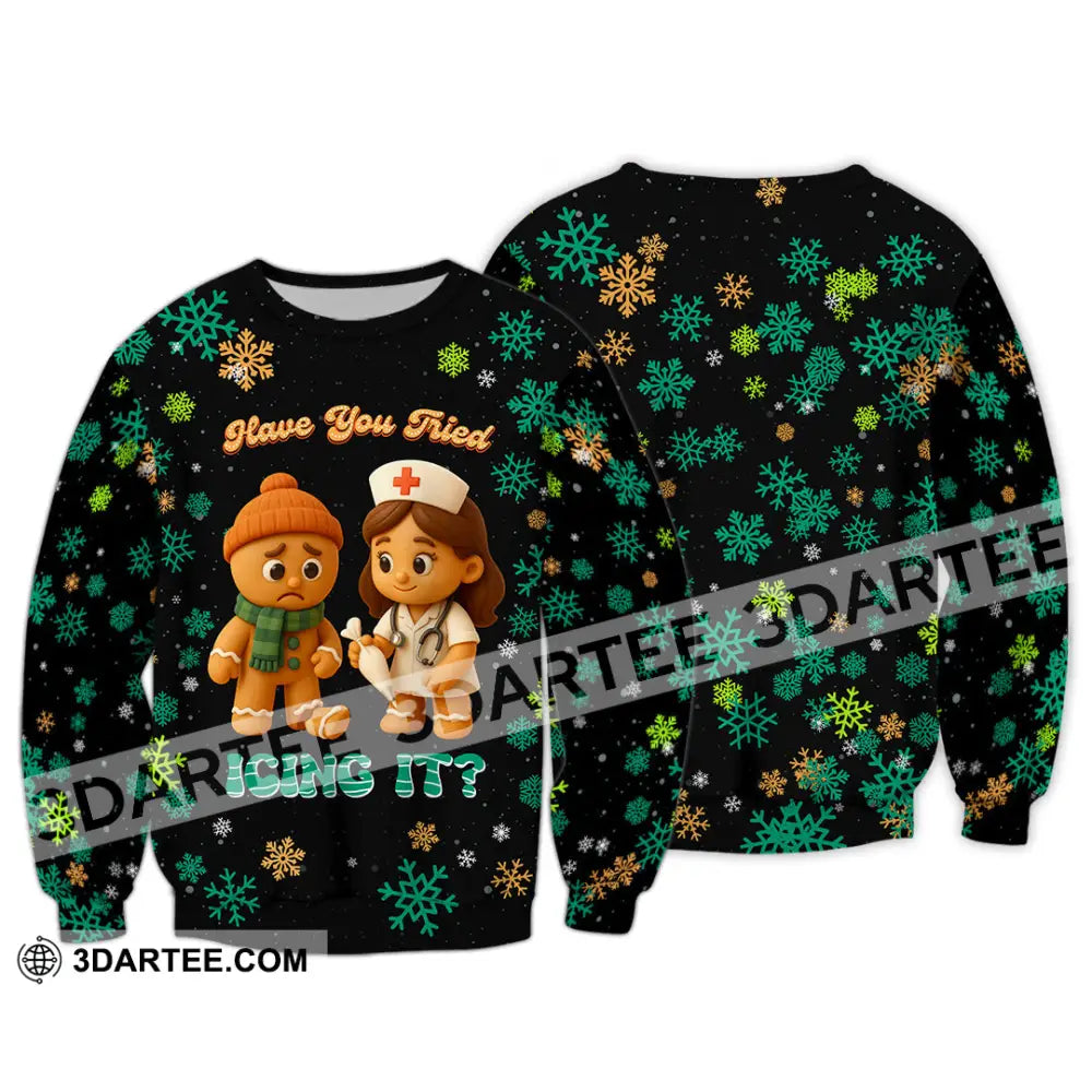 Unisex Shirt - Have You Tried Icing It Christmas Shirt Long Sleeve / S T-shirt