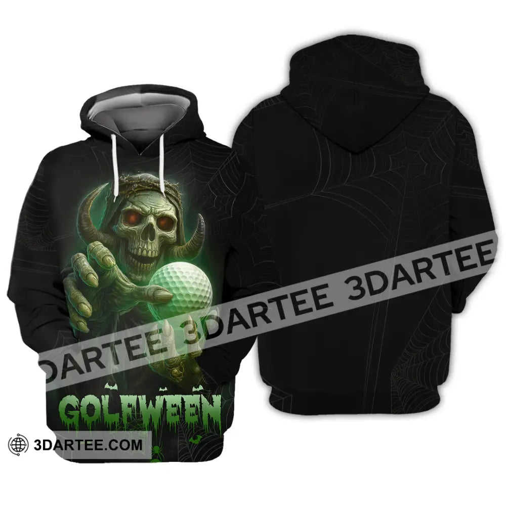 Unisex Shirt - Hello Darkness Skeleton Funny Skull Golf Golfween Halloween Golf Player Shirt Hoodie / S T-shirt