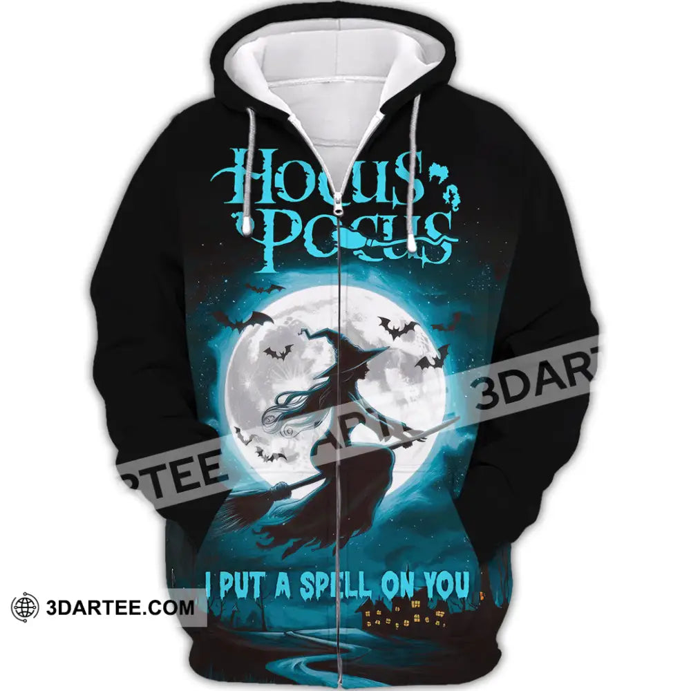 Unisex Shirt - Hocus Pocus I Put A Spell On You Halloween Shirt Zipper Hoodie / S T-shirt