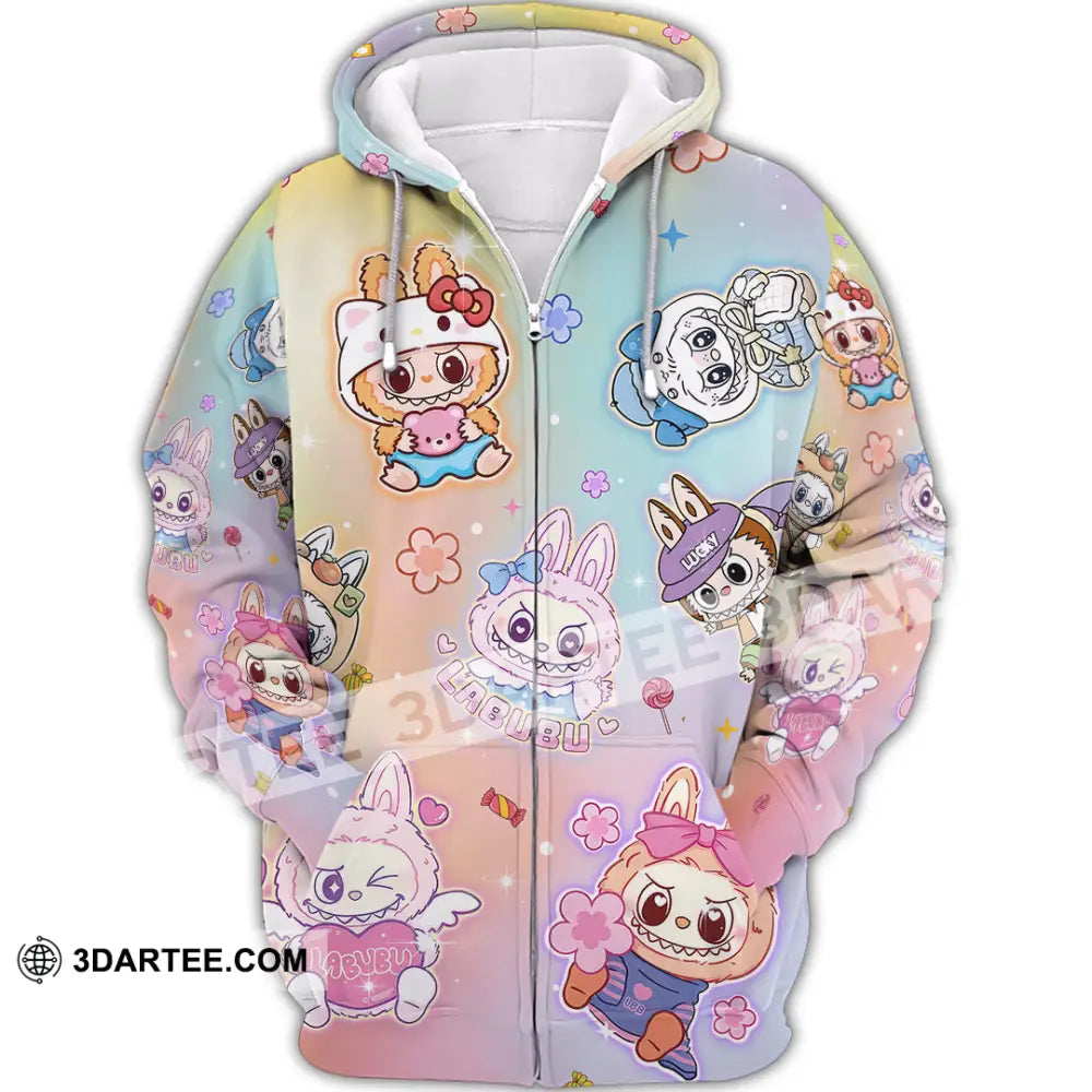 Unisex Shirt - Labubu The Monsters Cute Shirt Cute Collectible Gift Zipper Hoodie / S T-shirt