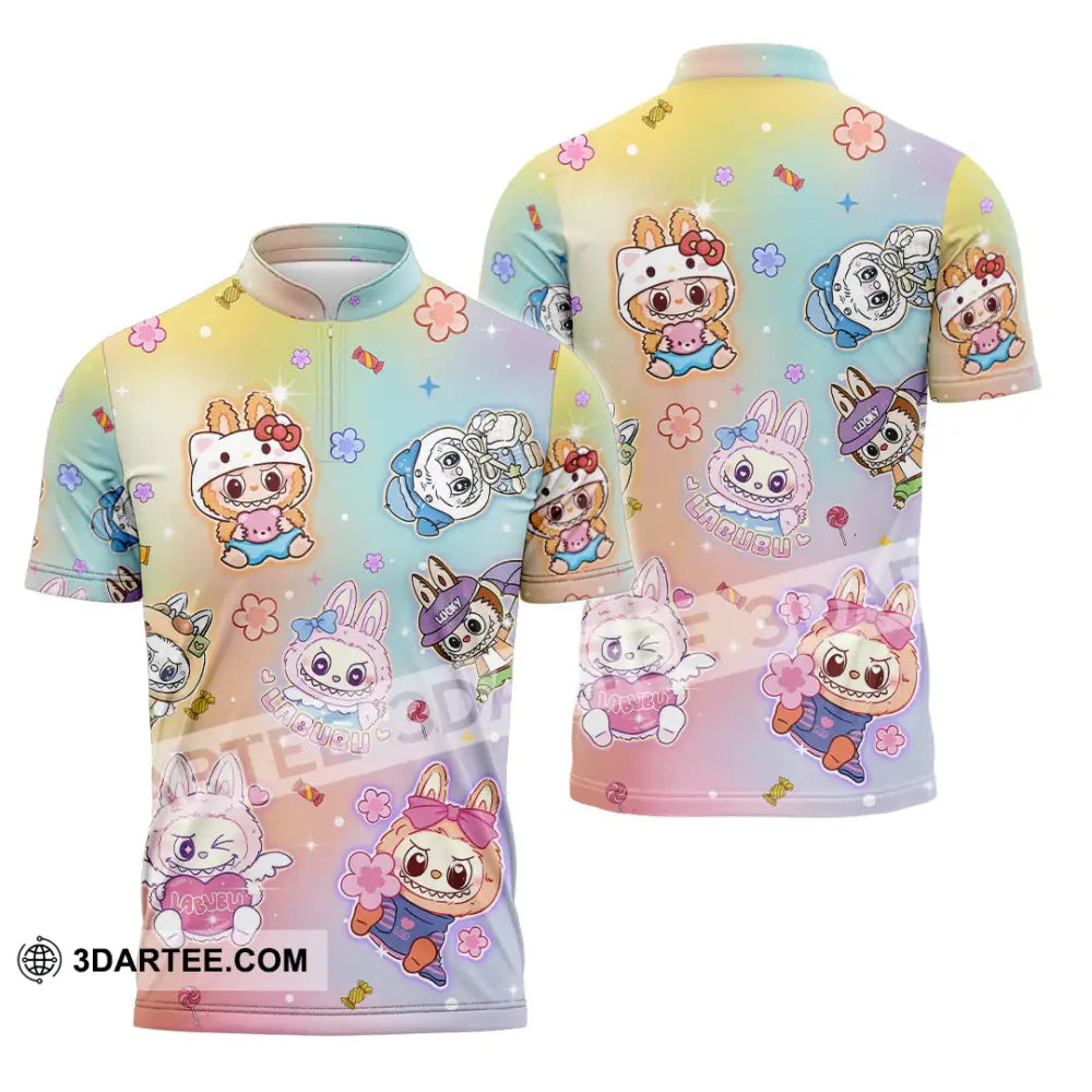 Unisex Shirt - Labubu The Monsters Cute Shirt Cute Collectible Gift Zipper Polo Shirt / S T-shirt
