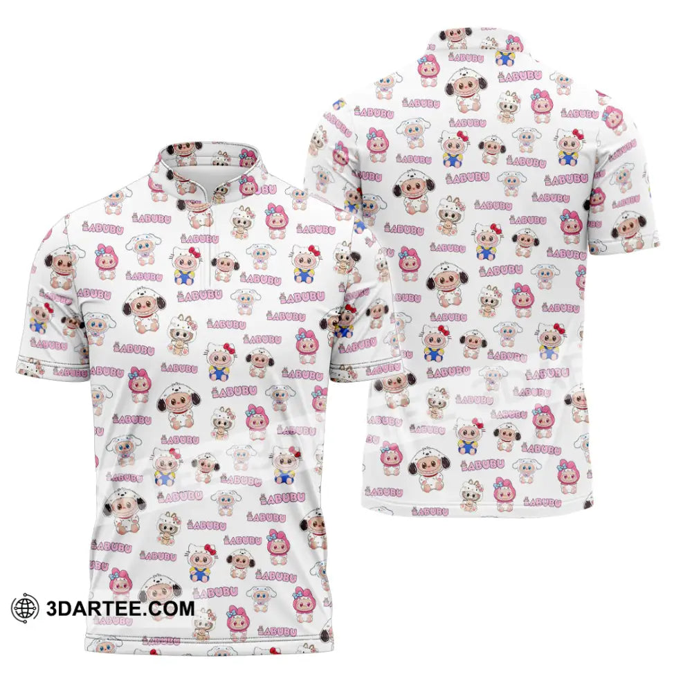 Unisex Shirt - Labubu The Monsters Shirt Cute Collectible Gift Zipper Polo Shirt / S T-shirt