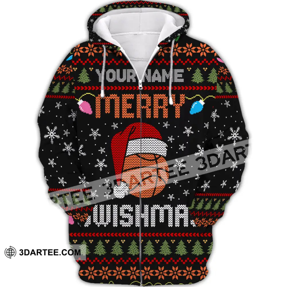 Unisex Shirt - Merry Swishmas Christmas Shirt Zipper Hoodie / S T-shirt