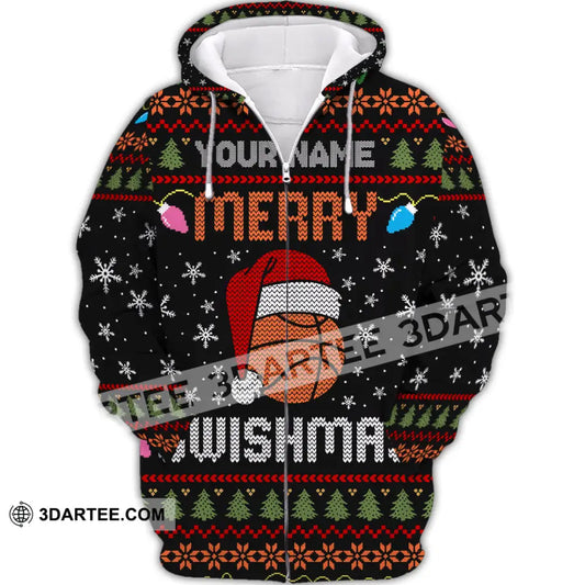 Unisex Shirt - Merry Swishmas Christmas Shirt Zipper Hoodie / S T-shirt
