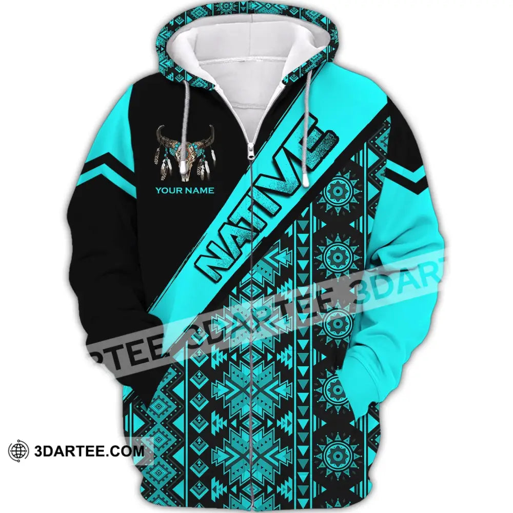 Unisex Shirt Native American Hoodie Indigenous Zipper / S T-Shirt