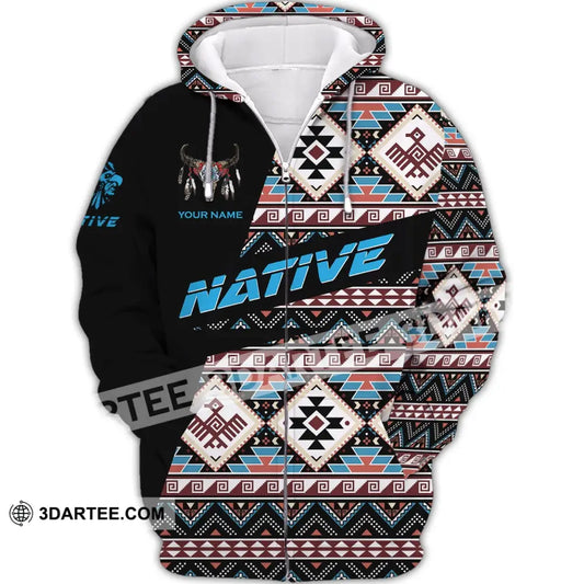 Unisex Shirt Native American Hoodie Indigenous Zipper / S T-Shirt