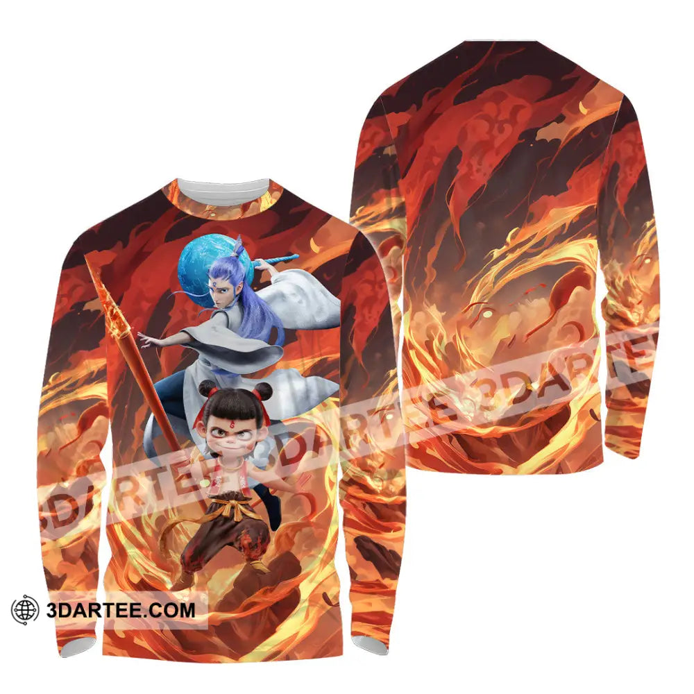 Unisex Shirt - Nezha And Ao Bing Shirt Long Sleeve Shirt / S T-shirt