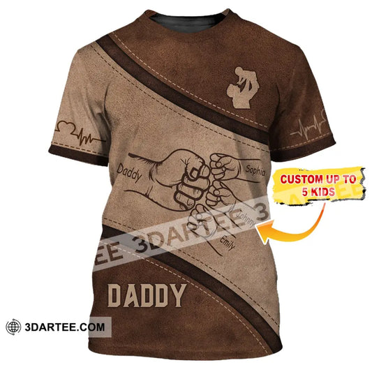 Unisex Shirt Outline Fist Bump Daddy Father’s Day Gift For Dad Grandpa Husband T-Shirt