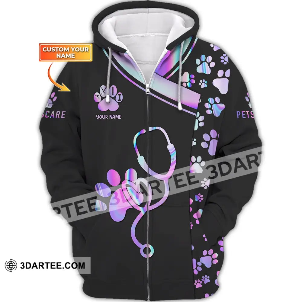 Unisex Shirt Pet Grooming Care Hoodie Sportwear Zipper / S T-Shirt