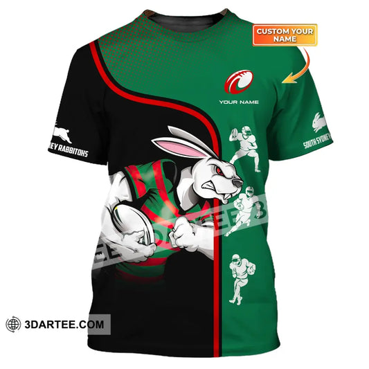 Unisex Shirt South Sydney Rabbitohs Reggie The Rabbit Hoodie Football T-Shirt / S