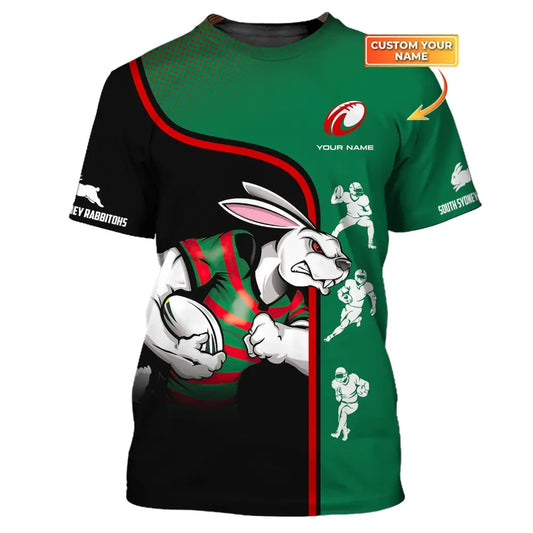 Unisex Shirt South Sydney Rabbitohs Reggie The Rabbit Hoodie Football T-Shirt / S