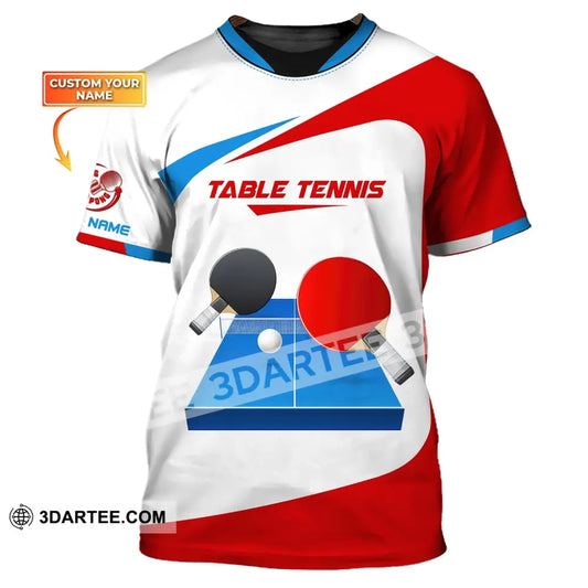 Unisex Shirt Table Tennis Custom Ping Pong T-Shirt Gift For Player / S