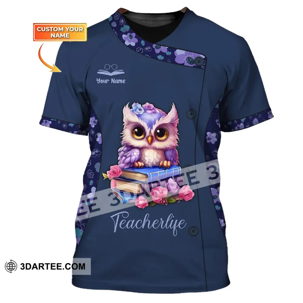 Unisex Shirt Teacher Hoodie Owl Gift For Teachers T-Shirt / S