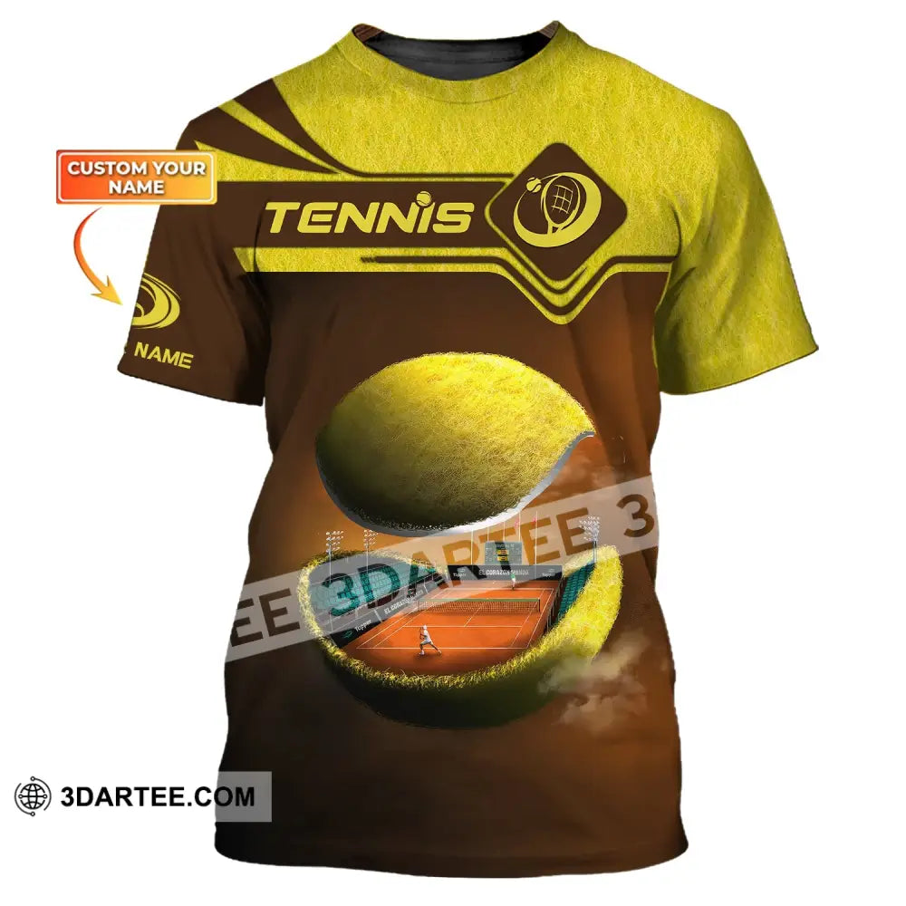 Unisex Shirt Tennis Ball T-Shirt Lover Gift Player Apparel / S