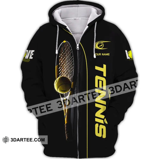 Unisex Shirt Tennis Love T-Shirt Lover Gift Player Apparel Zipper Hoodie / S