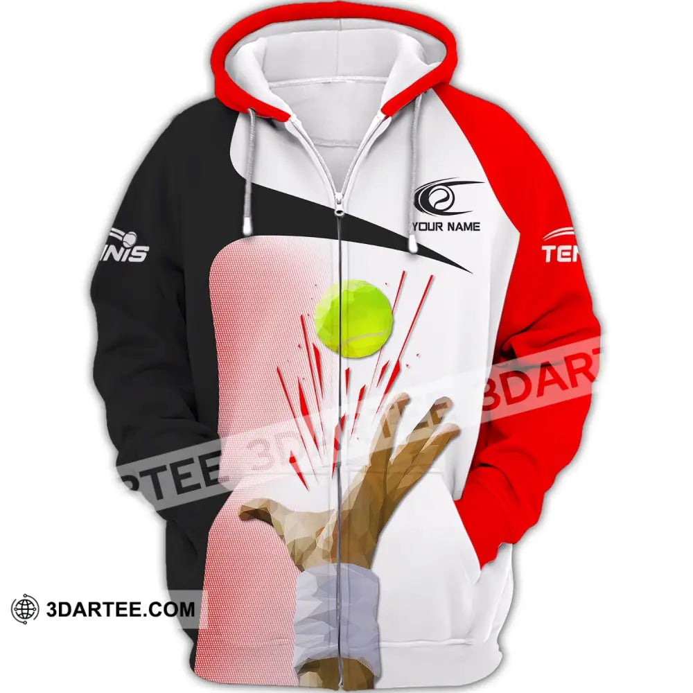 Unisex Shirt Tennis T-Shirt Polo Lover Gift Player Apparel Zipper Hoodie / S