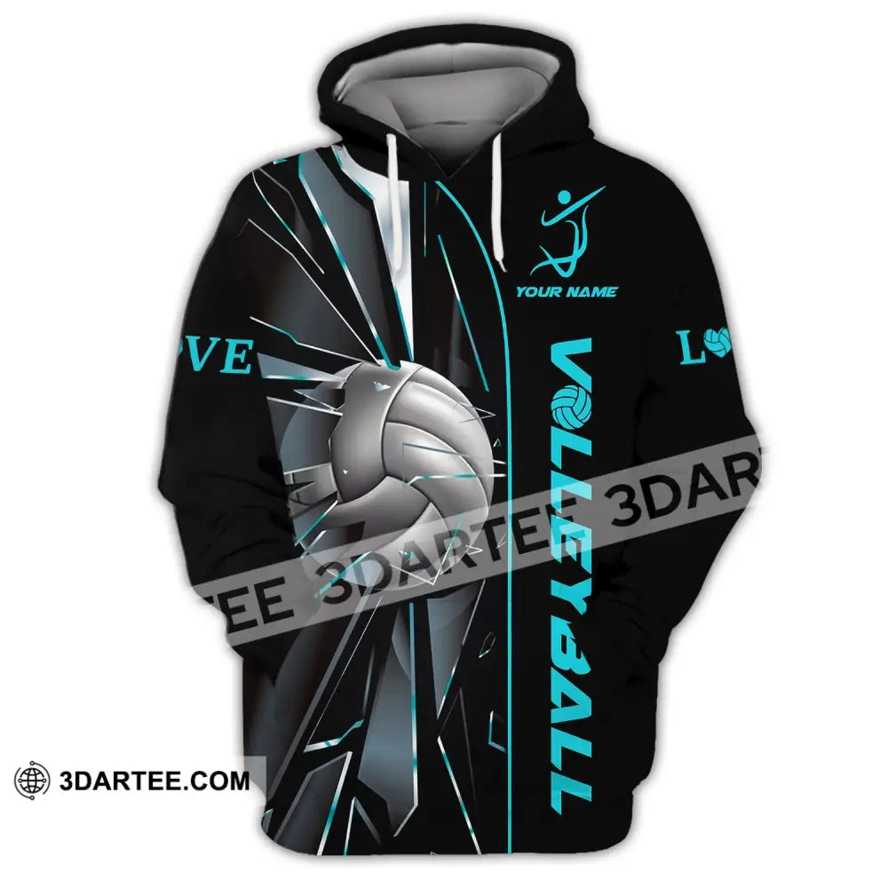 Unisex Shirt Volleyball Custom Love T-Shirt For Club Gift Players Hoodie / S