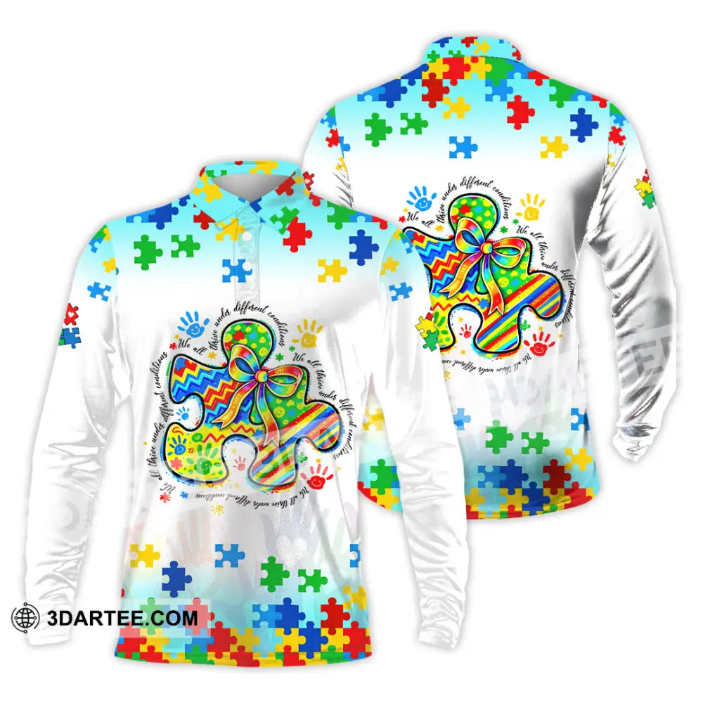 Unisex Shirt - We All Thrive Under Different Conditions 3D Shirt Long Sleeve Polo / S T-shirt