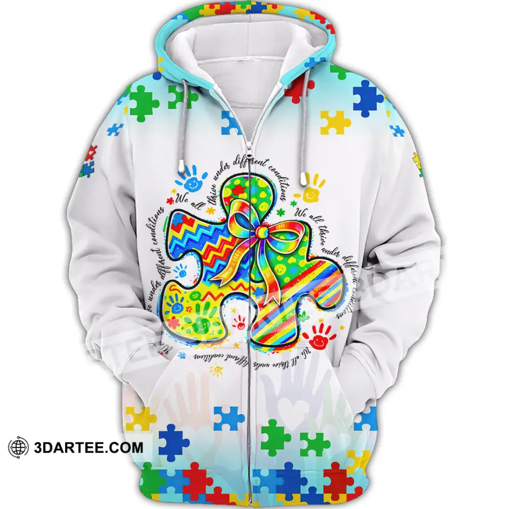 Unisex Shirt - We All Thrive Under Different Conditions 3D Shirt Zipper Hoodie / S T-shirt