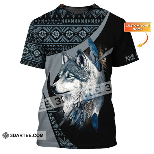 Unisex Shirt Wolf Native American Hoodie Indigenous T-Shirt / S