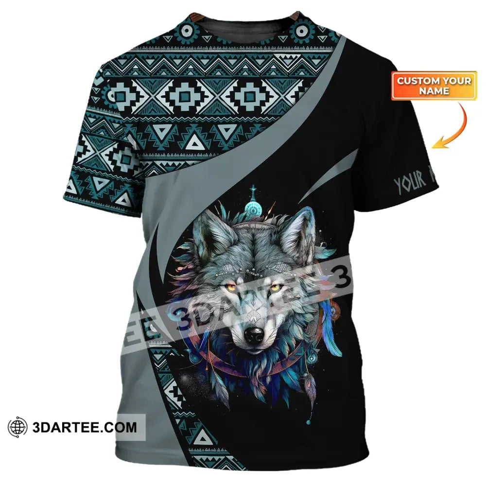 Unisex Shirt Wolf Native American Hoodie Indigenous T-Shirt / S