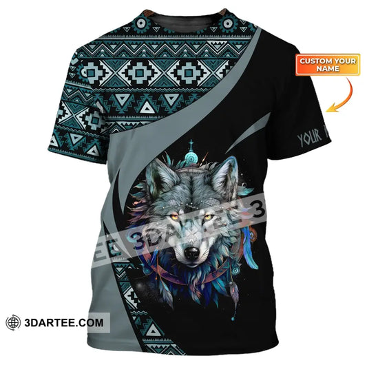 Unisex Shirt Wolf Native American Hoodie Indigenous T-Shirt / S