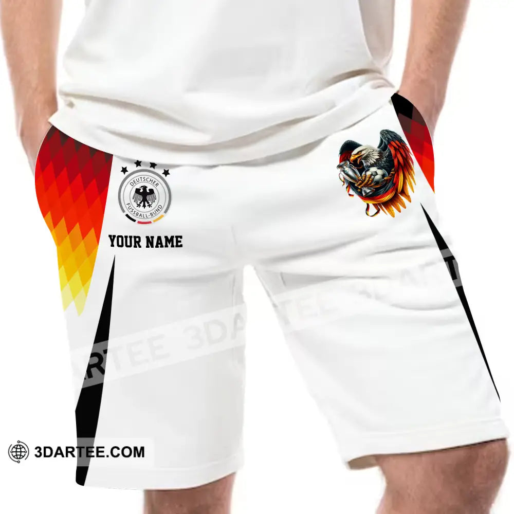 Unisex Short Pants - Custom Name And Number Euro 2024 National Team Germany Eagle Hugs The Ball